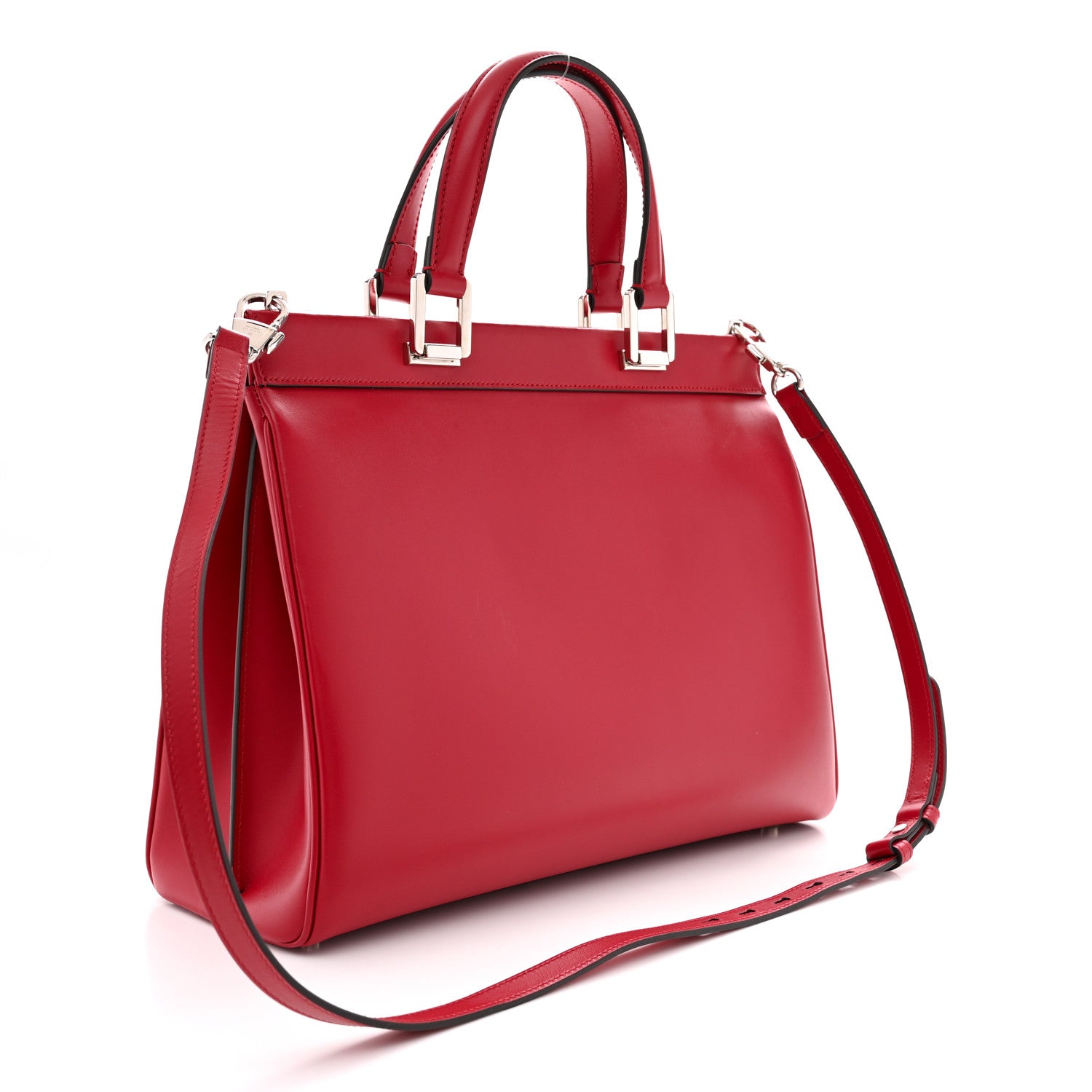 Gucci Shibuya Calfskin Medium Zumi Top Handle Bag Hibiscus Red 3 of 12