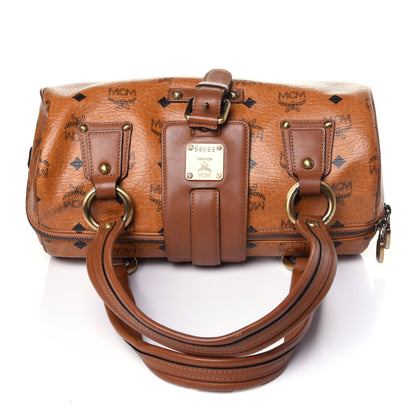 MCM Visetos Barrel Bag Cognac 11 of 12