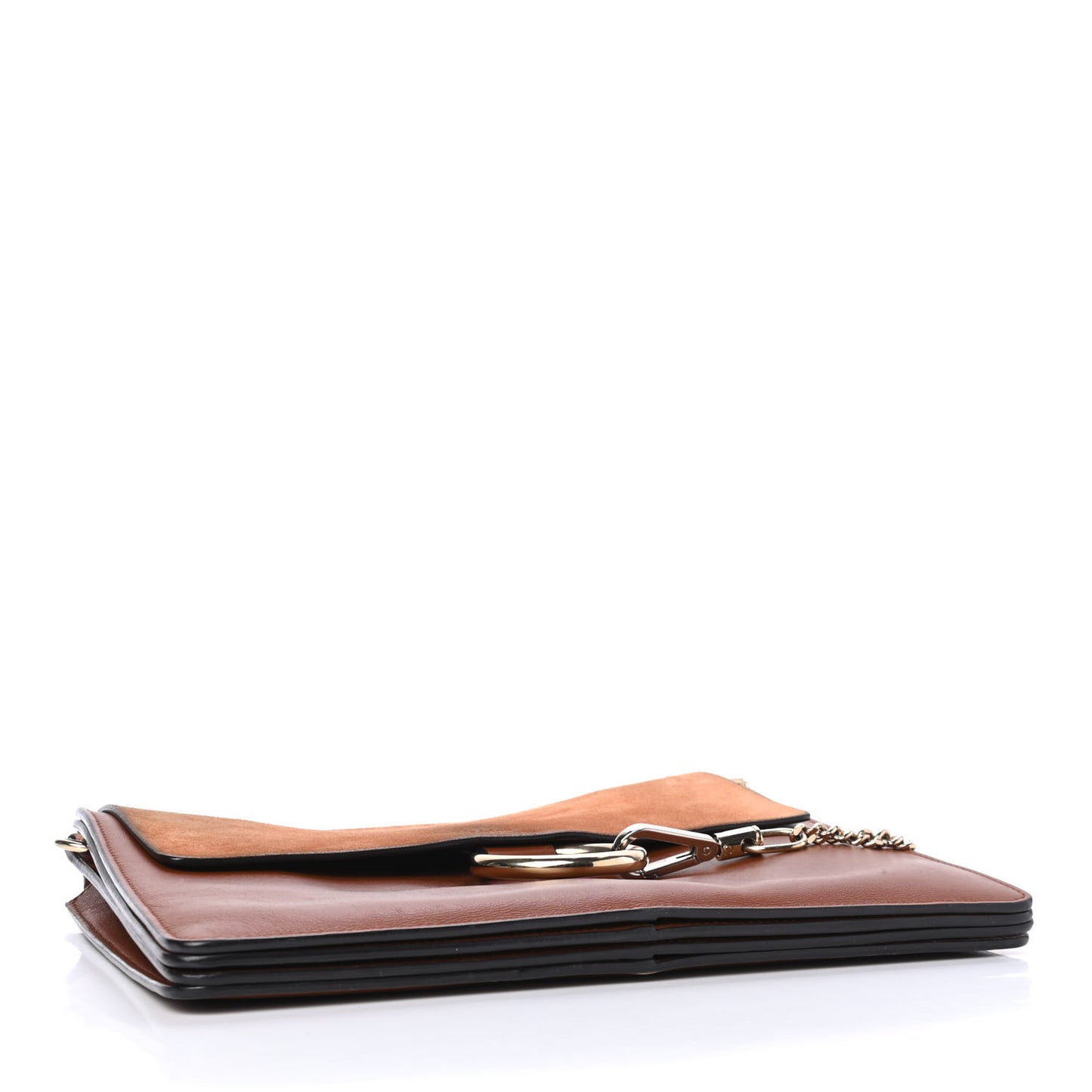 Suede Calfskin Medium Faye Shoulder Bag Tobacco