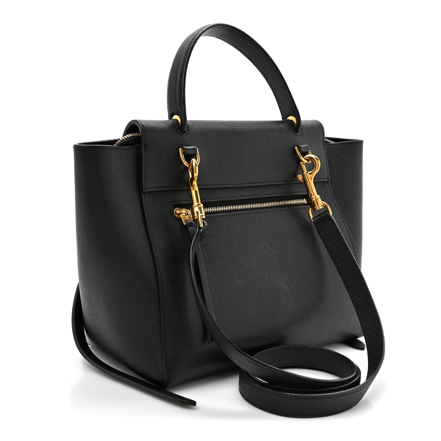 Grained Calfskin Micro Belt Bag Black