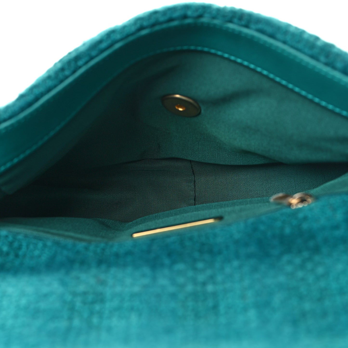 Tweed Quilted Medium Chanel 19 Flap Green