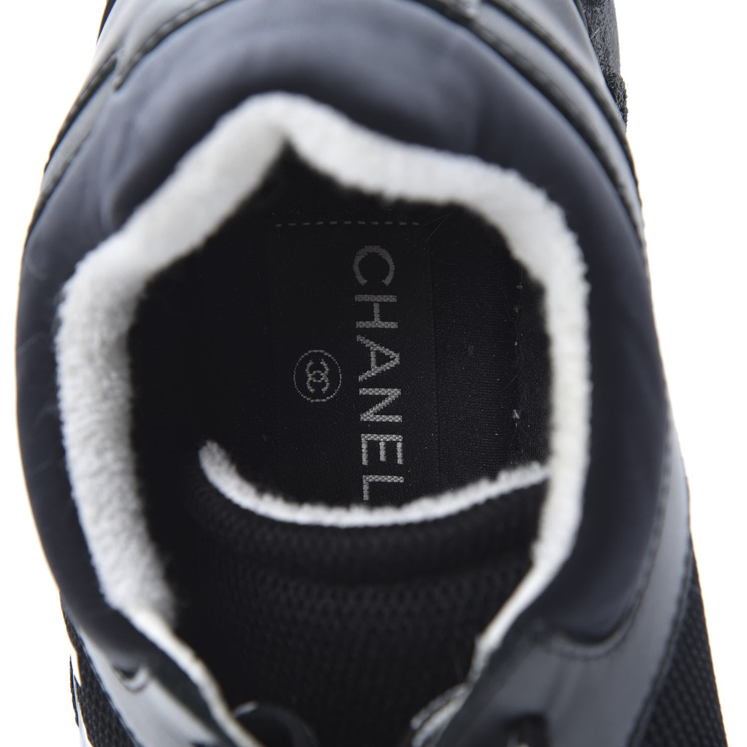 Chanel Lycra Womens CC Sneakers 41 Black White 8 of 8