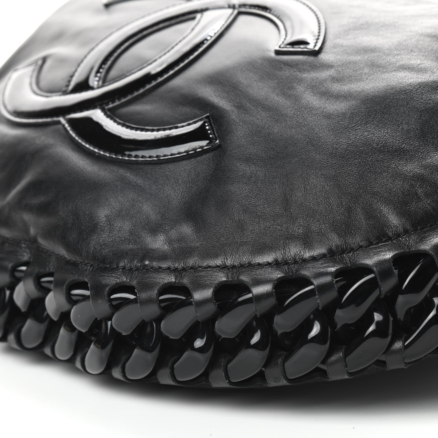Chanel Calfskin Modern Chain Rhodoid Hobo Black 8 of 9