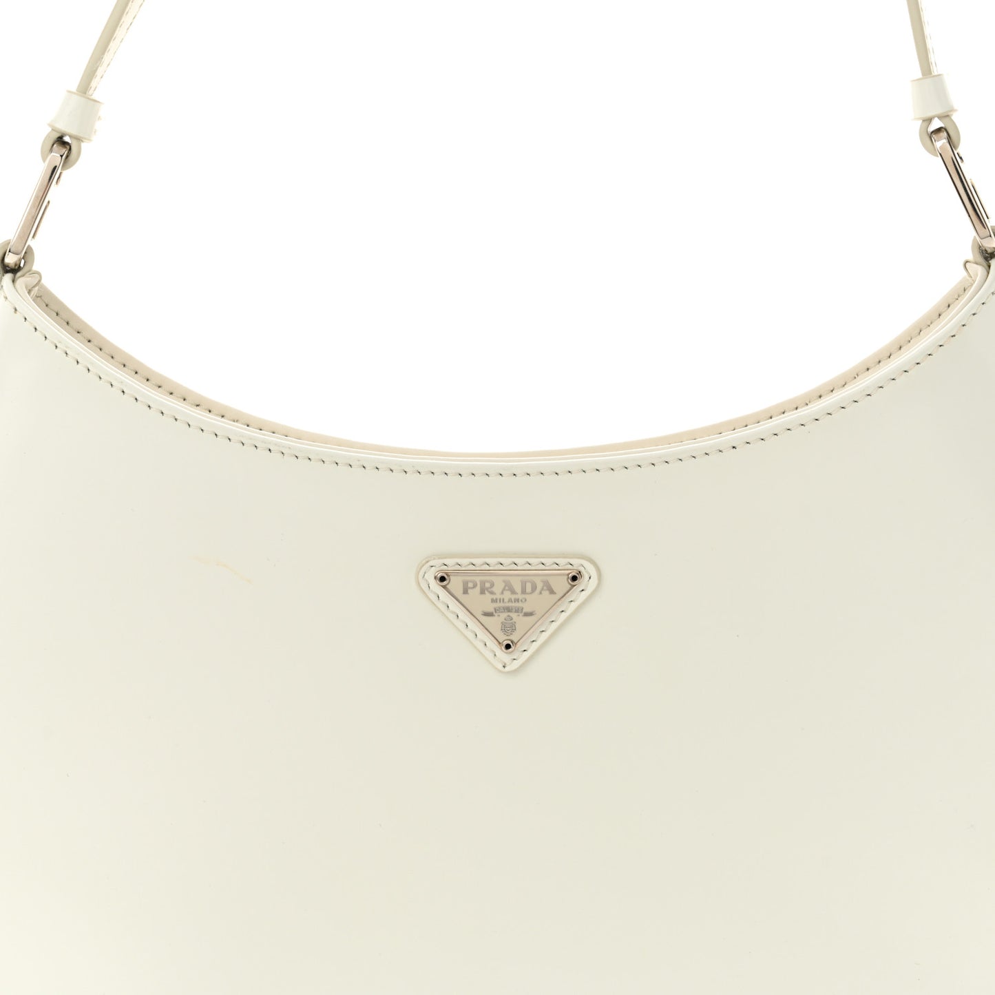 Spazzolato Cleo Shoulder Bag White