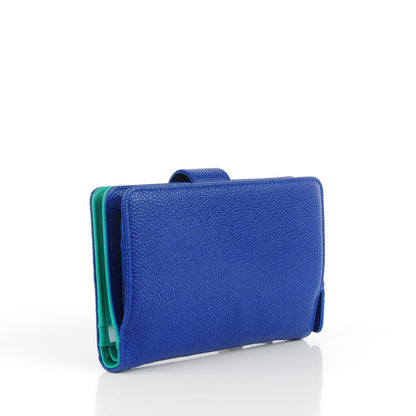 Chanel Caviar Sevruga L Zip Pocket Wallet Dark Blue 3 of 8