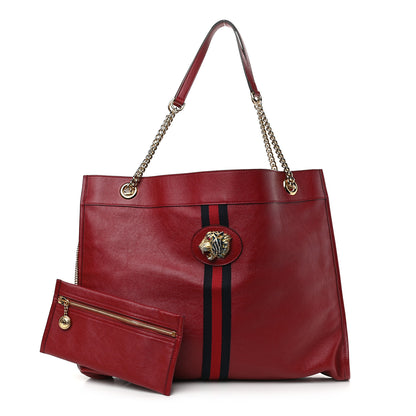 Gucci Calfskin Large Rajah Chain Tote Romantic Cherry 1 of 10