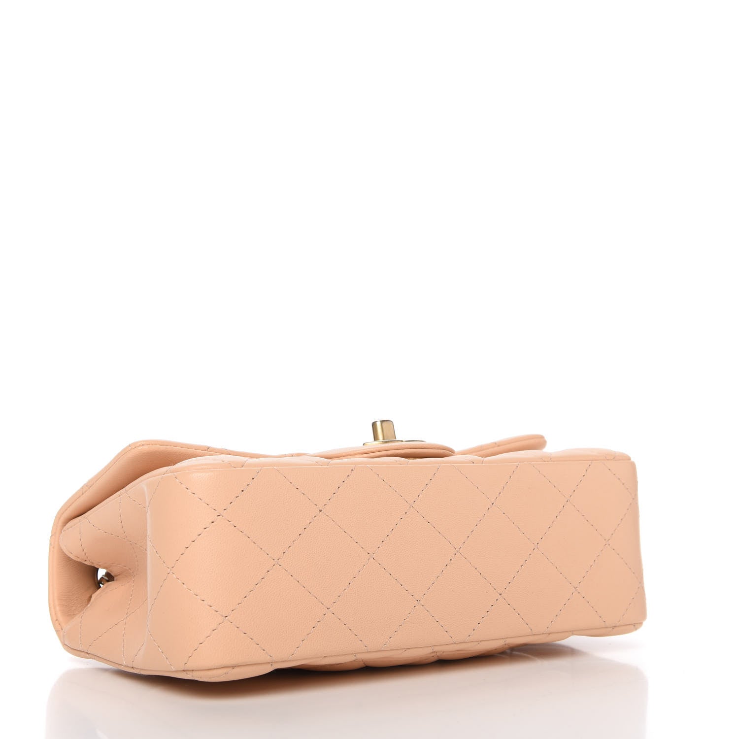 Chanel Lambskin Quilted Mini Rectangular Flap Beige 4 of 12