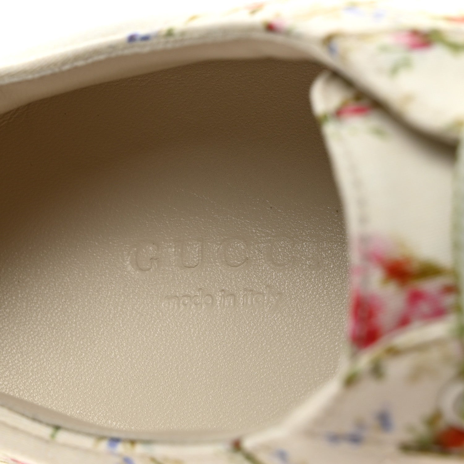 Gucci Canvas Floral Platform Sneakers 38 Ivory 8 of 9