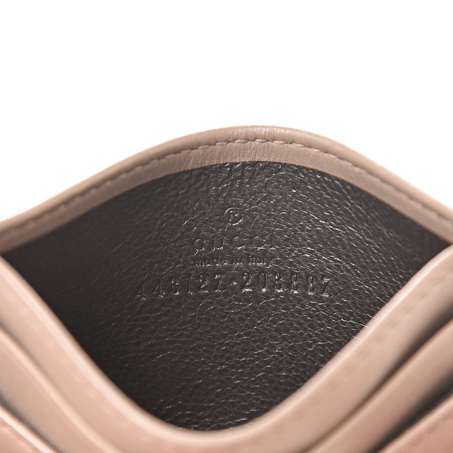 Calfskin Matelasse GG Marmont Card Holder Porcelain Rose