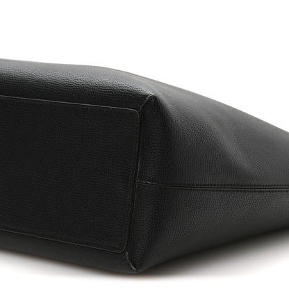 Burberry Grainy Calfskin Haymarket Check Medium Reversible Tote Black 17 of 17