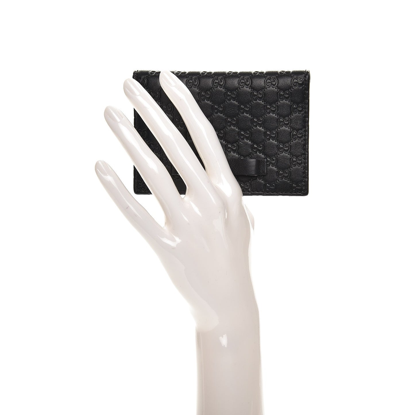 Microguccissima Bow Train Pass Case Black