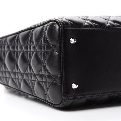 Christian Dior Lambskin Cannage Medium Lady Dior Black 6 of 11