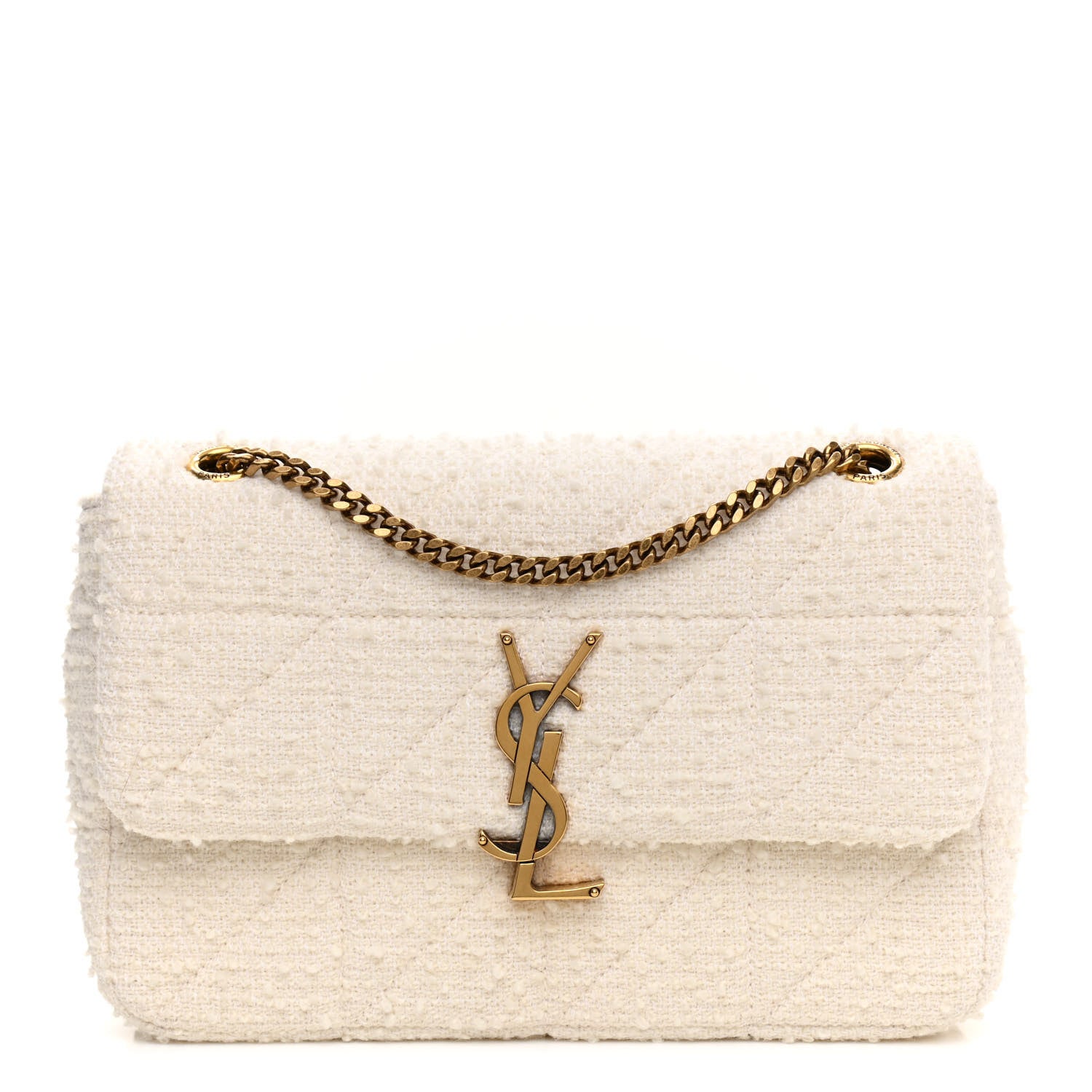 Saint Laurent Boucle Tweed Monogram Medium Jamie White 1 of 10