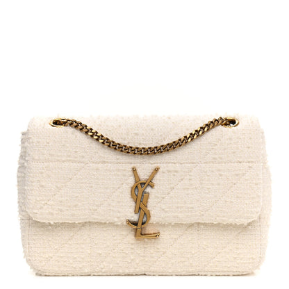 Saint Laurent Boucle Tweed Monogram Medium Jamie White 1 of 10