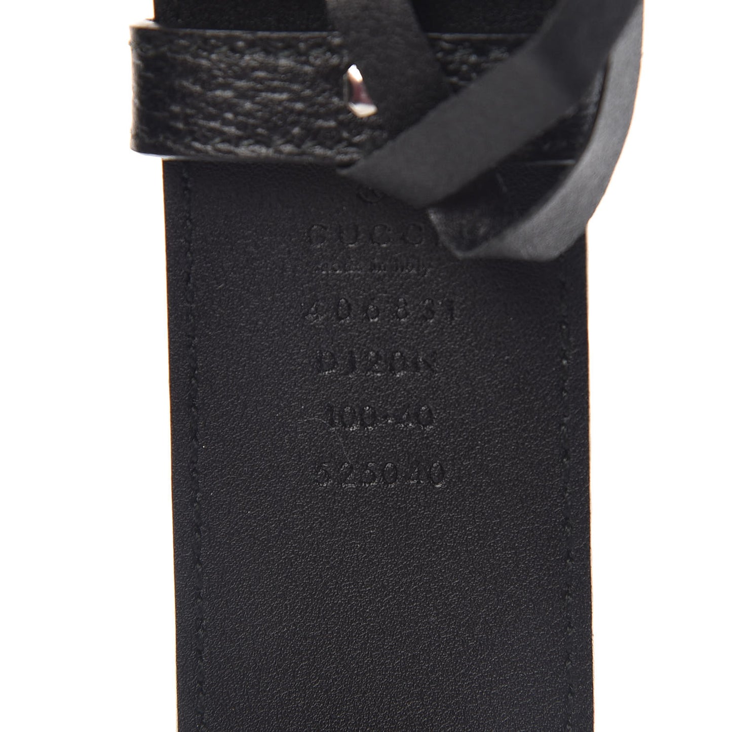 Textured Dollar Calfskin Nickel Double G 40mm Belt 100 40 Dark Cocoa
