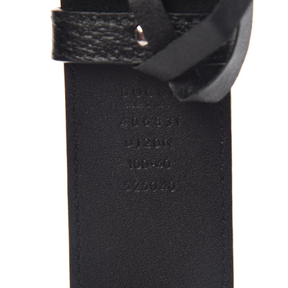 Gucci Textured Dollar Calfskin Nickel Double G 40mm Belt 100 40 Dark Cocoa 4 of 7