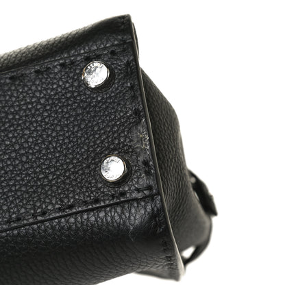 Fendi Cuoio Romano Selleria Bi-Color Mini Peekaboo Iconic Satchel Black Mou 11 of 15