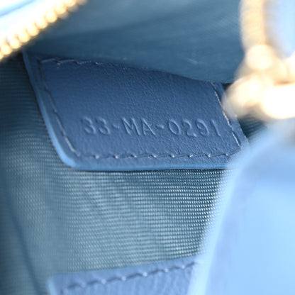 Christian Dior Patent Cannage Lady Dior Key Pouch Blue 7 of 7