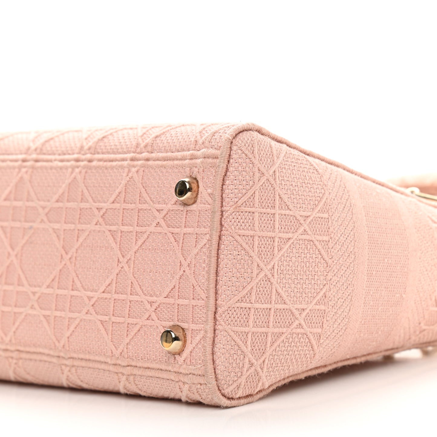 Canvas Embroidered Cannage Medium Lady D-Lite Pink