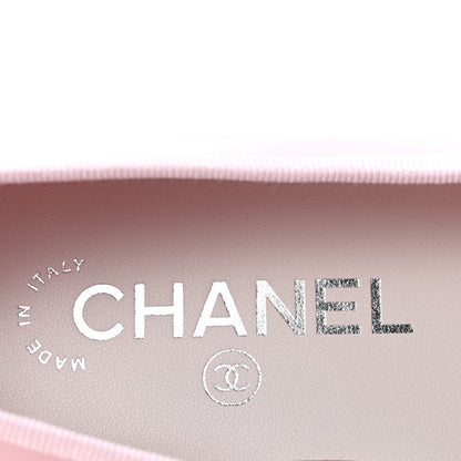 Chanel Patent Calfskin Cap Toe CC Ballerina Flats 36.5 Light Pink Dark Pink 8 of 10