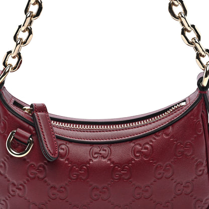 Gucci GG Calfskin Embossed Emblem Mini Shoulder Bag Rose Ancora 7 of 9