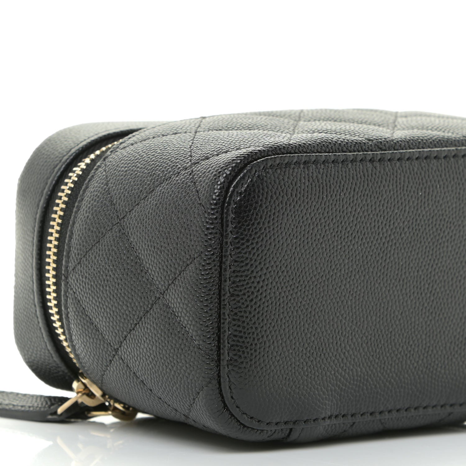 Chanel Caviar Quilted CC Vanity Cosmetic Case Black 10 of 12