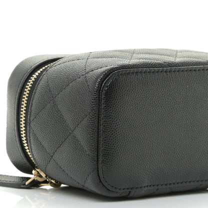 Chanel Caviar Quilted CC Vanity Cosmetic Case Black 10 of 12