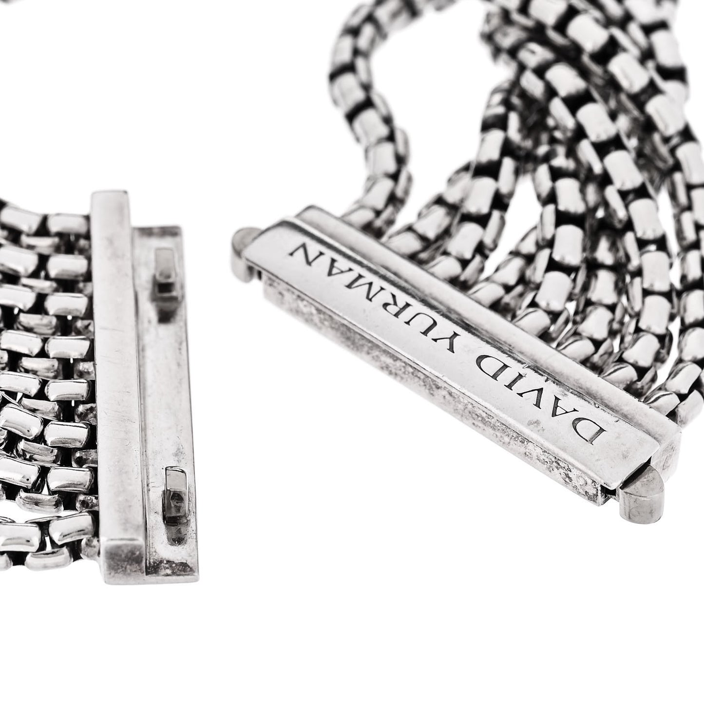 Sterling Silver 8 Row Box Chain Bracelet