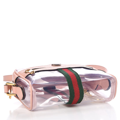 Gucci Vinyl Web Mini Ophidia Transparent Shoulder Bag Perfect Pink 4 of 8