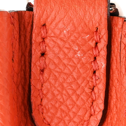 Hermes Epsom Amazone Evelyne TPM Orange Poppy Bleu Zanzibar 12 of 12