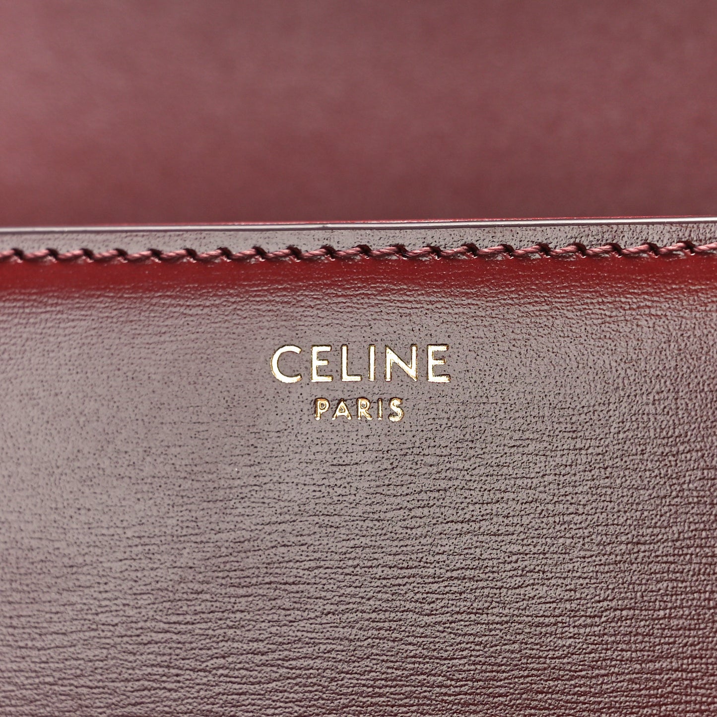 Shiny Calfskin Teen Triomphe Light Burgundy
