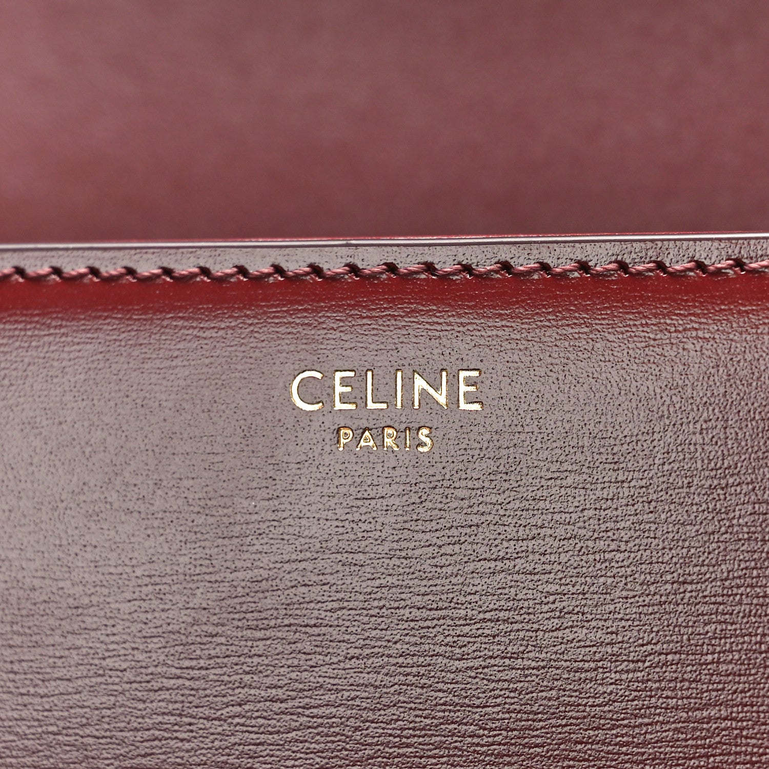 Celine Shiny Calfskin Teen Triomphe Light Burgundy 6 of 9
