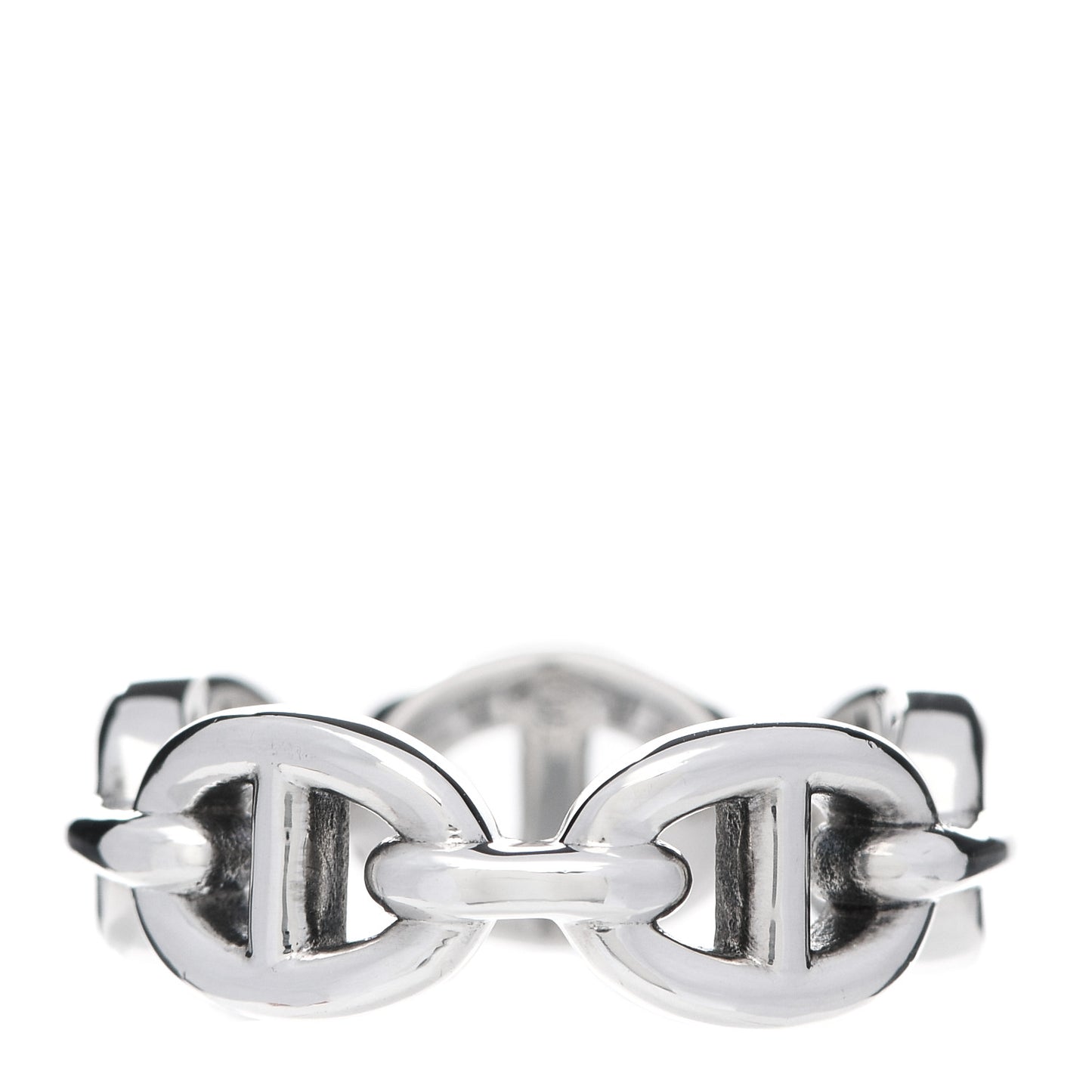 Sterling Silver PM Chaine d'Ancre Enchainee Band Ring 49 5