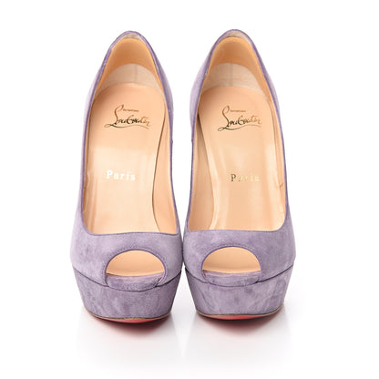 Christian Louboutin Suede Troca 140 Pumps 35.5 Parme 2 of 9