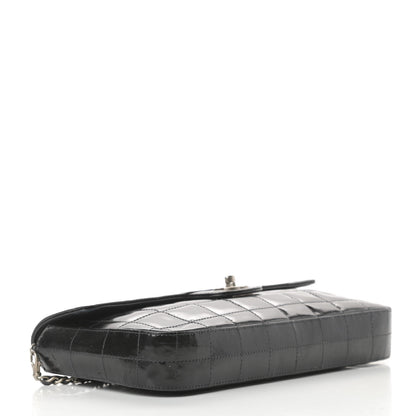 Chanel Patent Quilted East West Chocolate Bar Flap Black 4 of 14