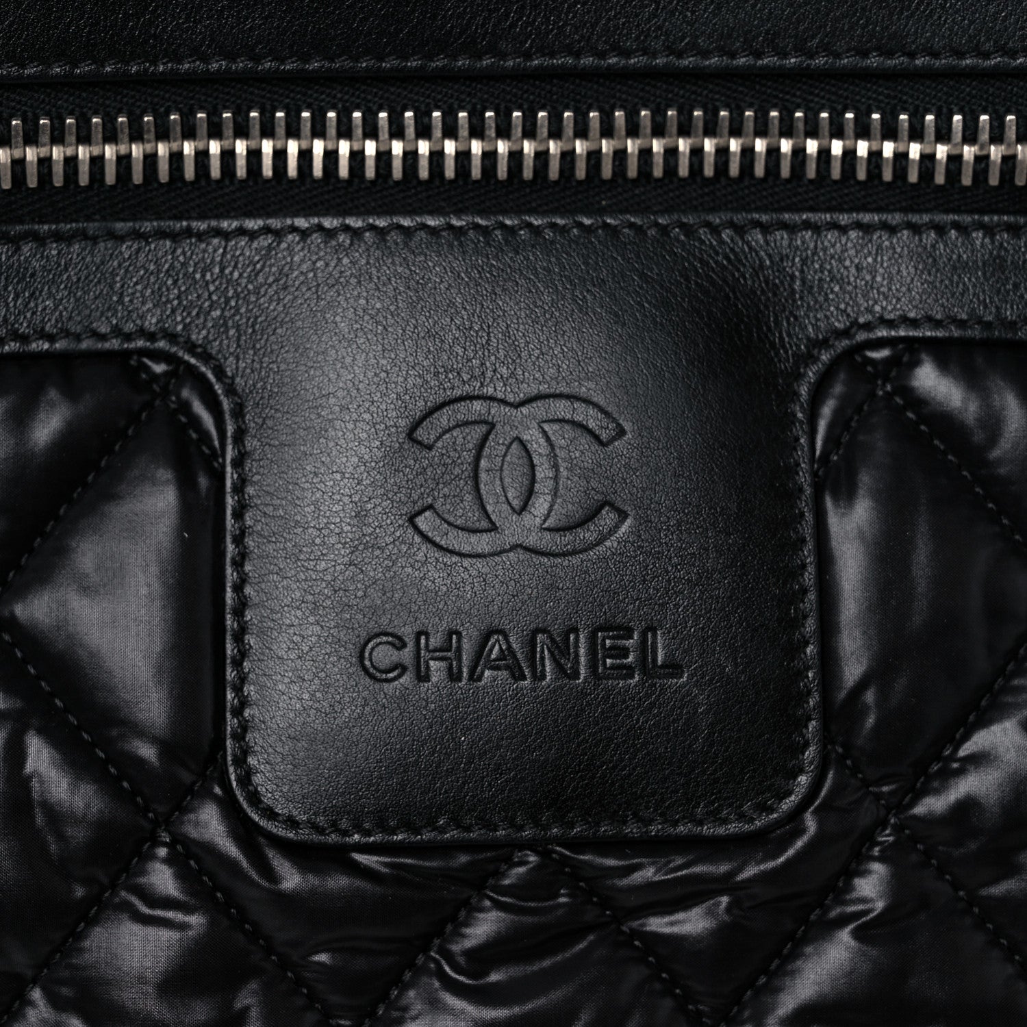 Chanel Nylon Quilted Large Coco Cocoon Tote Black 10 of 10
