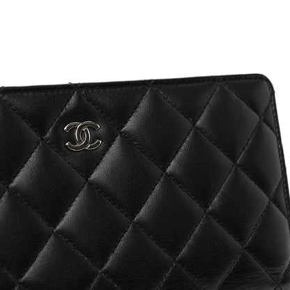 Chanel Lambskin Quilted Wallet On Chain WOC Black 11 of 12