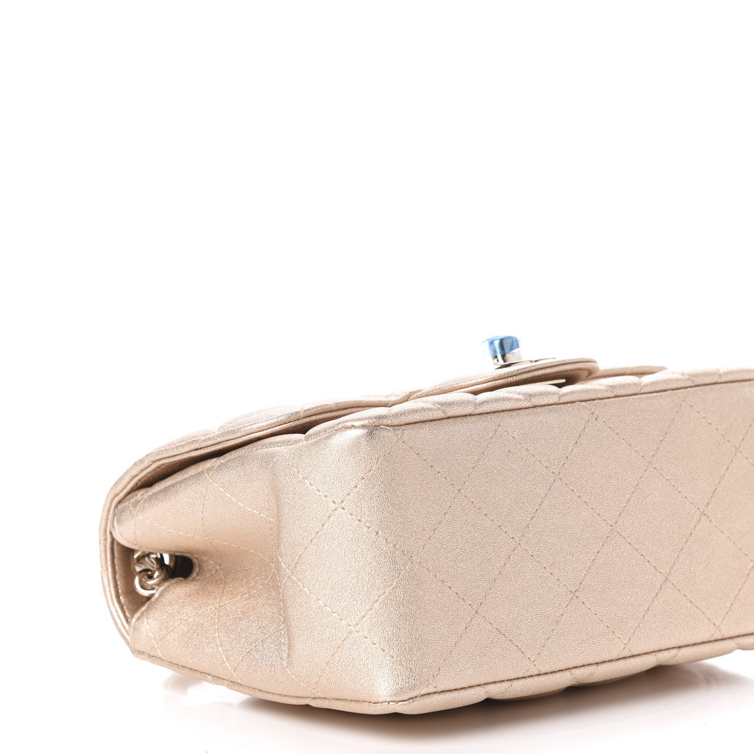 Chanel Metallic Lambskin Quilted Mini Square Flap Gold 8 of 10