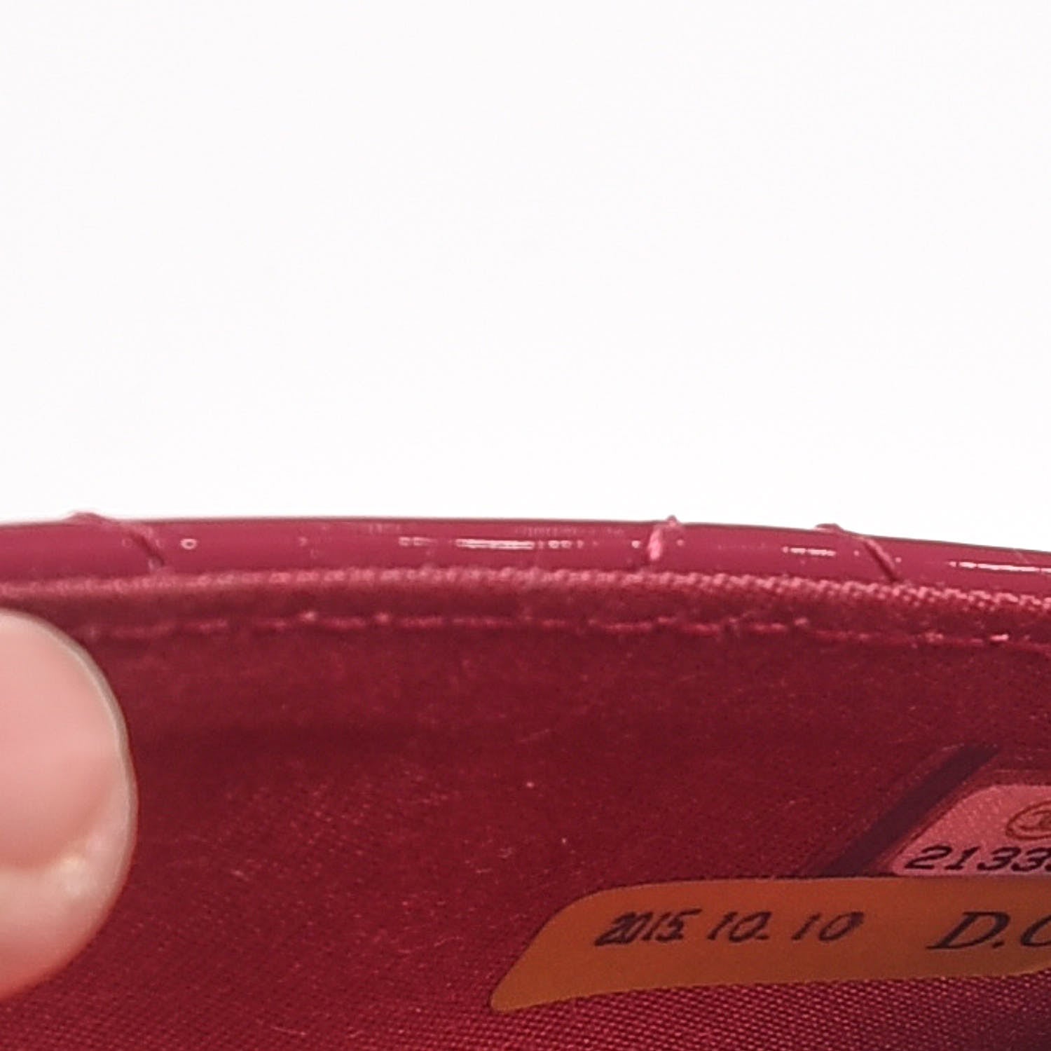 Chanel Patent Quilted Brilliant Wallet On Chain WOC Dark Pink 10 of 10