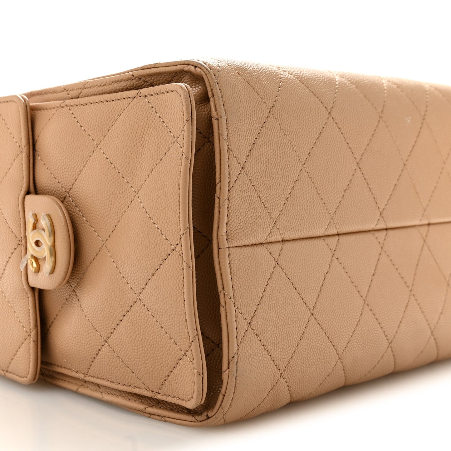Caviar Quilted Small Chanel 25 Handbag Beige