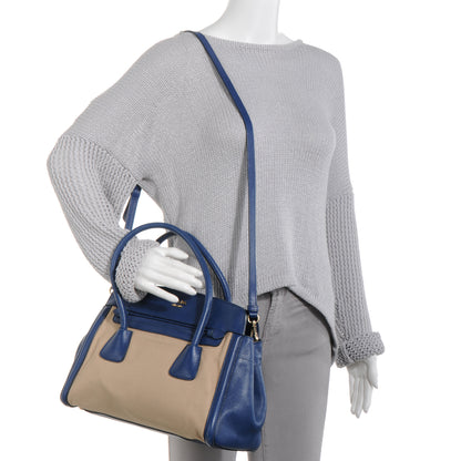 Prada Canapa Saffiano Cuir Tote Corda Bluette 2 of 8