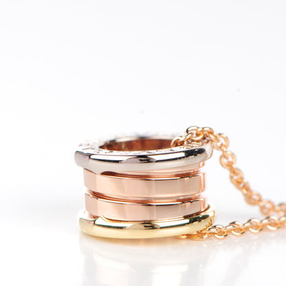 Bulgari 18K Rose White Yellow Gold B.Zero1 Pendant Necklace 5 of 7