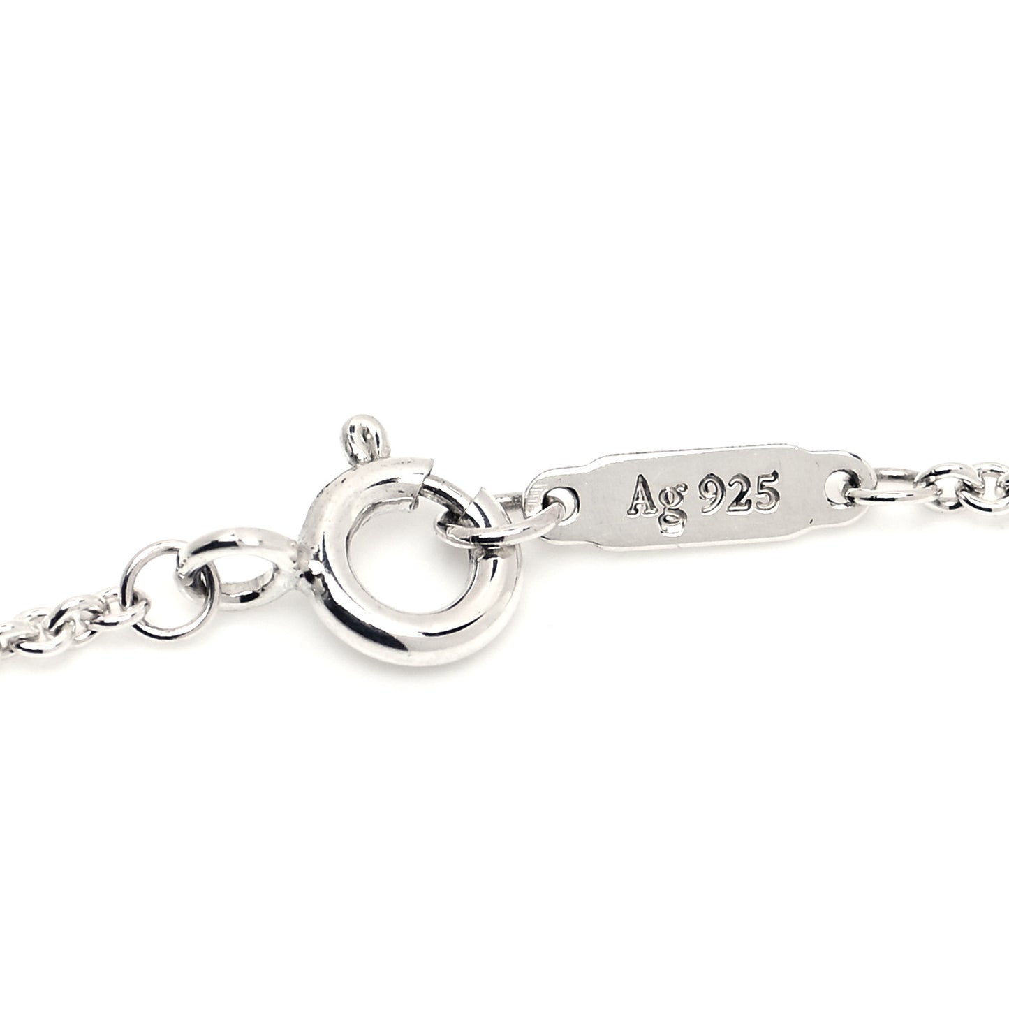 Sterling Silver Tag Chain Necklace