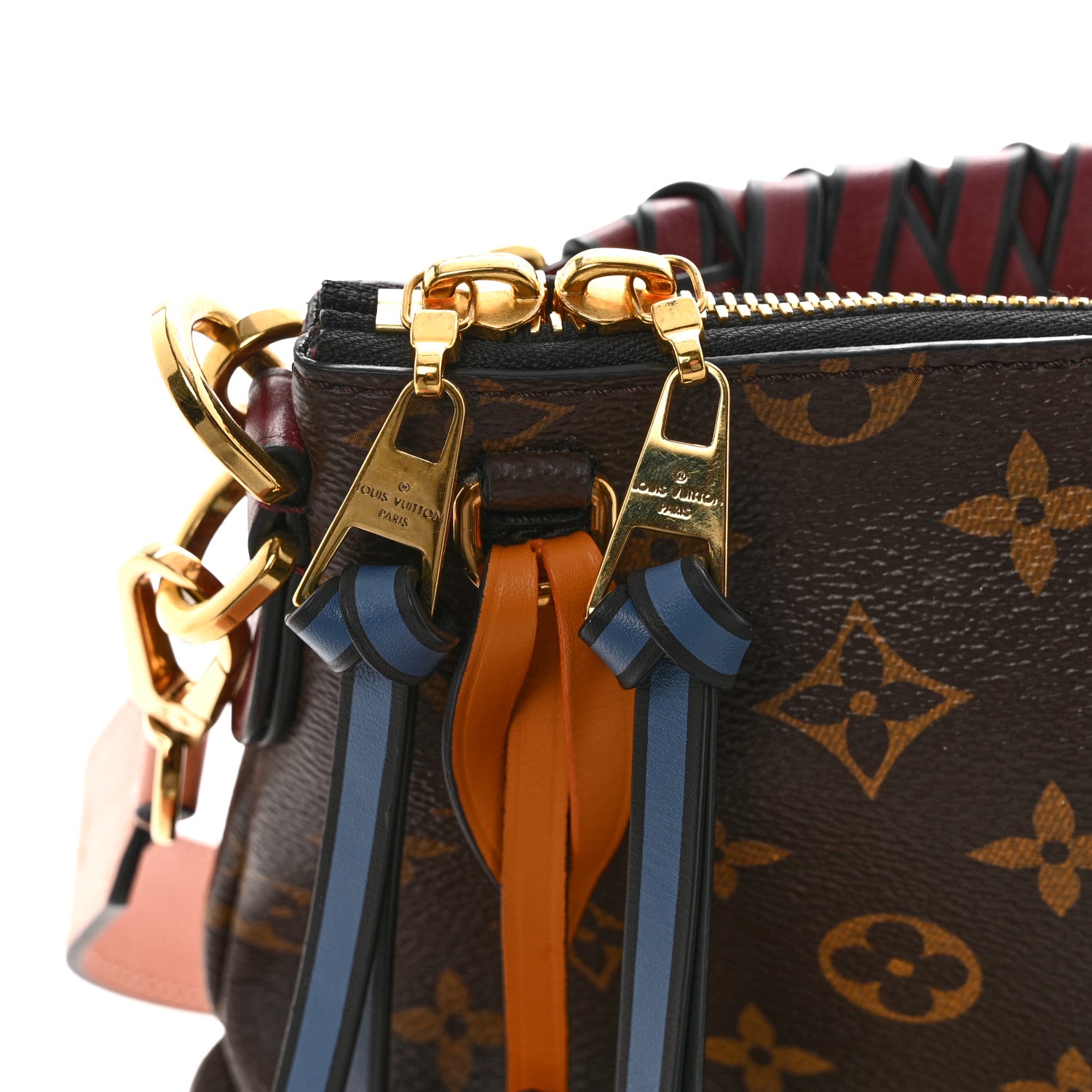 Louis Vuitton Monogram Beaubourg Hobo Mini Bordeaux Red Peach Safran Blue Jean Blue 11 of 15