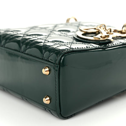 Christian Dior Patent Cannage Mini Lady Dior Pine Green 10 of 10