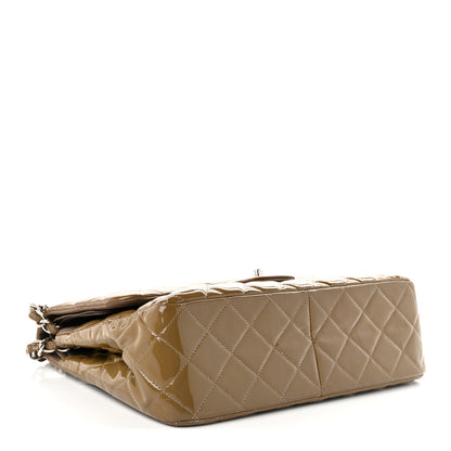Chanel Patent Calfskin Quilted Jumbo Double Flap Grey 4 of 12