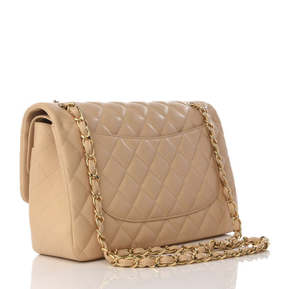 Chanel Lambskin Quilted Jumbo Double Flap Beige Clair 2 of 8