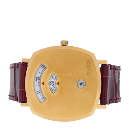 Gucci Stainless Steel Alligator 38mm Grip Quartz Watch Burgundy 2 of 5