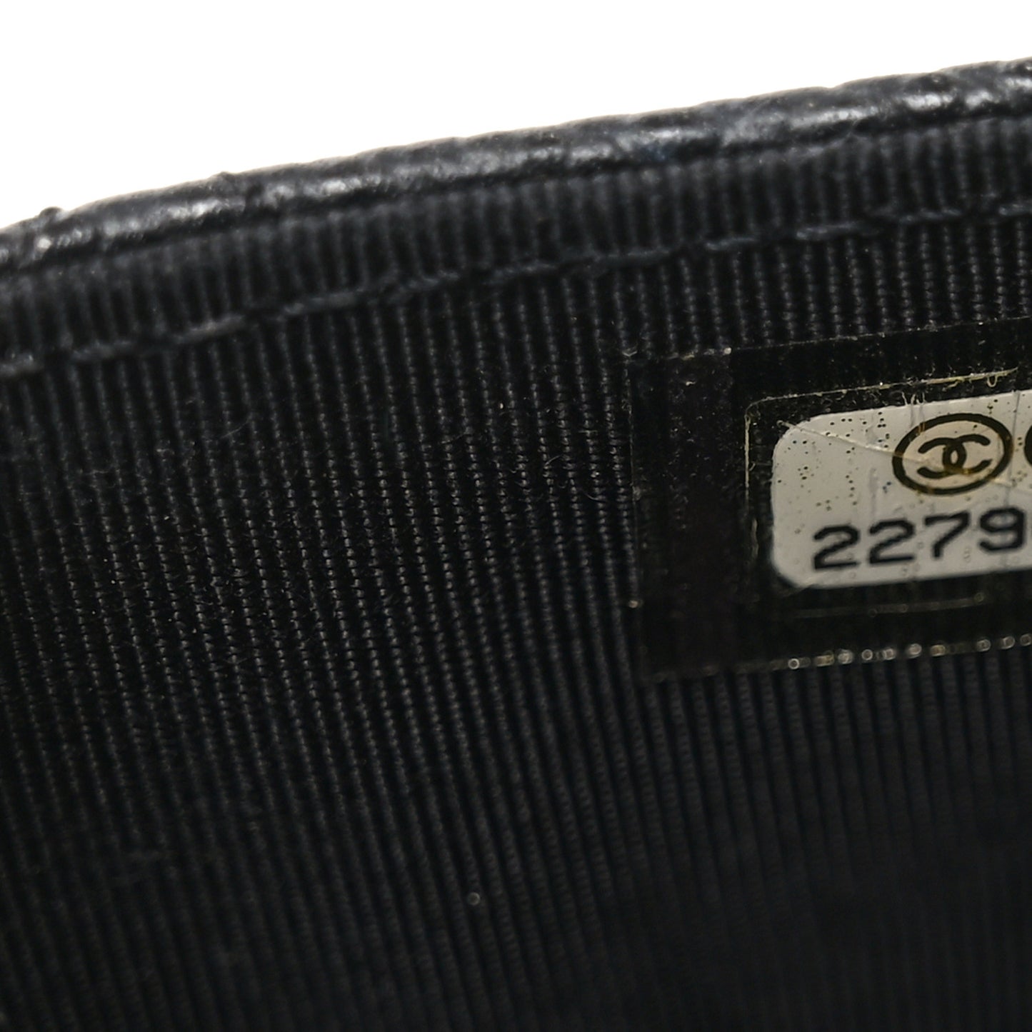Caviar Quilted Flap Card Holder Black