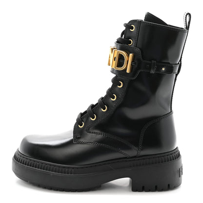 Fendi Vitello Abrasivato Fendigraphy 50mm Biker Boots 38.5 Black 1 of 9